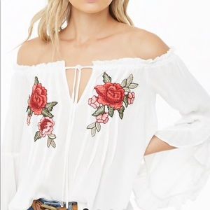 Cute off the shoulder shirt!